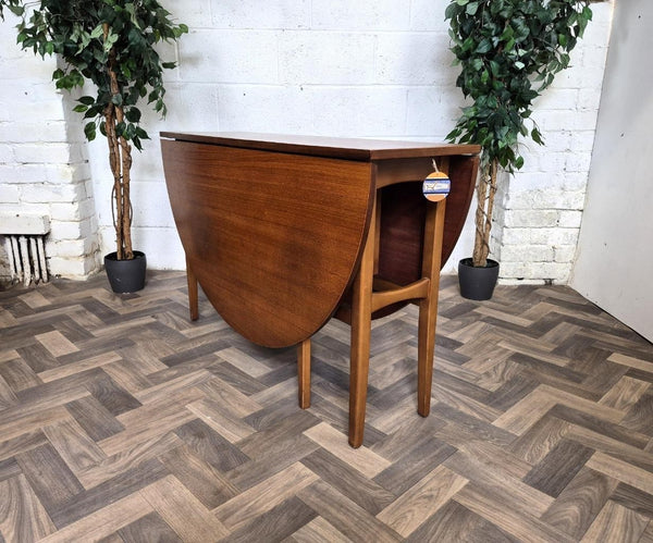 Vintage Mid-Century Oval Teak Dropleaf Gateleg Dining Table Scandi Retro