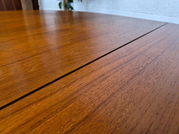 Vintage Mid-Century Oval Teak Dropleaf Gateleg Dining Table Scandi Retro