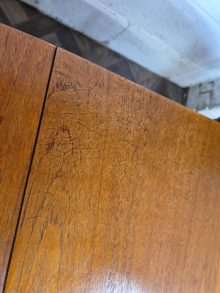 Vintage Mid-Century Oval Teak Dropleaf Gateleg Dining Table Scandi Retro