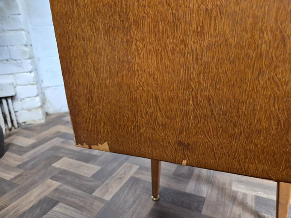 Vintage Mid-Century Meredew Blonde Oak 7 Drawer Sideboard Scandi Retro