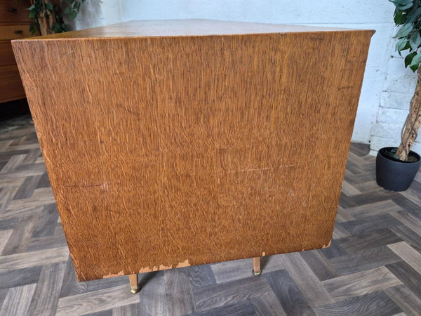 Vintage Mid-Century Meredew Blonde Oak 7 Drawer Sideboard Scandi Retro