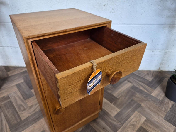Single Vintage Mid-Century Meredew Blonde Oak Bedside Cabinet Table