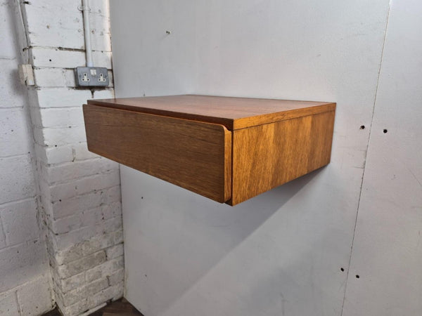 Vintage Mid-Century Tapley 33 Teak Single Floating Drawer Shelf 56cm & Bracket