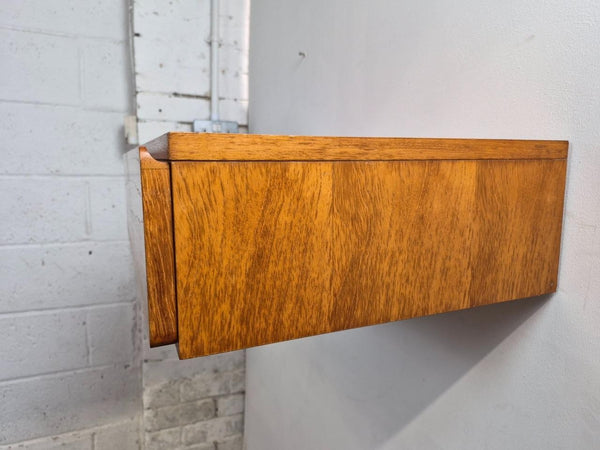 Vintage Mid-Century Tapley 33 Teak Single Floating Drawer Shelf 56cm & Bracket