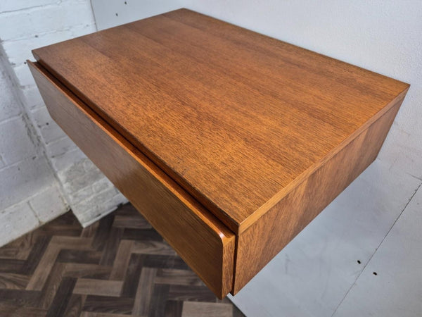 Vintage Mid-Century Tapley 33 Teak Single Floating Drawer Shelf 56cm & Bracket