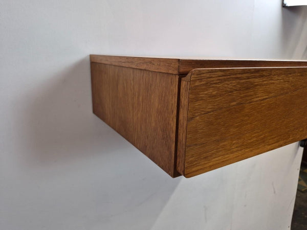 Vintage Mid-Century Tapley 33 Teak Single Floating Drawer Shelf 56cm & Bracket