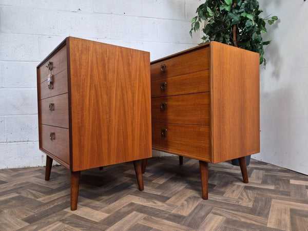 Pair Of Vintage Mid-Century G Plan Form 5 Teak Chest Of 4 Drawers Retro Danish