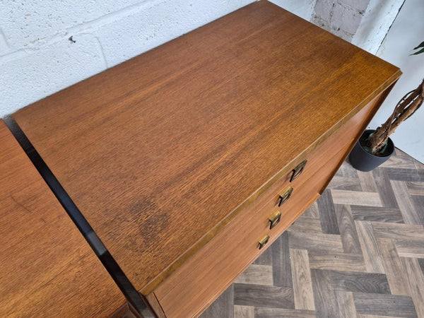 Pair Of Vintage Mid-Century G Plan Form 5 Teak Chest Of 4 Drawers Retro Danish