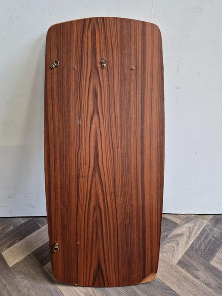 Vintage Mid-Century Teak Laminate Frame Mirror Danish Scandi Retro MCM