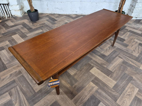Vintage Mid-Century Myer Teak Coffee Table With Shelf Scandi Danish Retro MCM