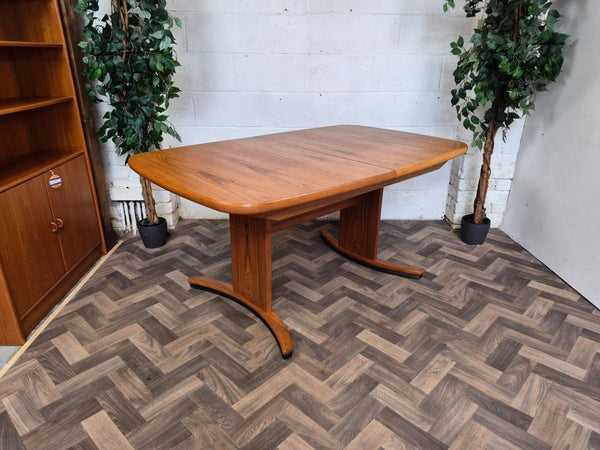 Vintage Mid-Century Large Danish Teak Extending Dining Table Retro MCM