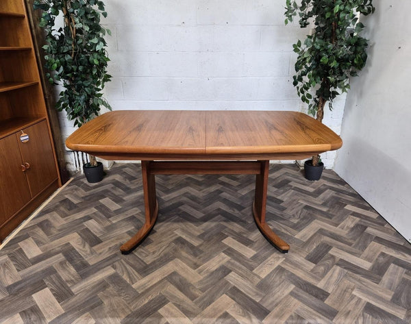 Vintage Mid-Century Large Danish Teak Extending Dining Table Retro MCM