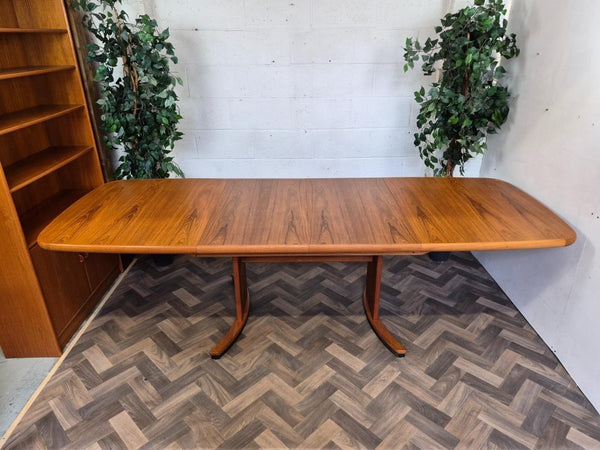 Vintage Mid-Century Large Danish Teak Extending Dining Table Retro MCM