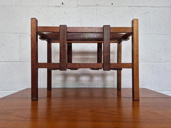 Vintage Mid-Century Teak Large Magazine Paper Rack Scandi Danish MCM