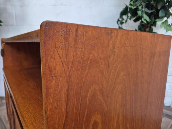 Vintage Nathan Squares Teak Media Sideboard Cabinet Mid-Century Scandi Retro