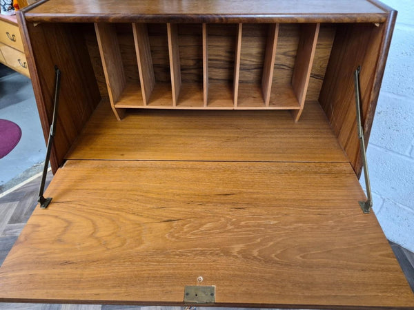 Vintage Mid-Century Turnidge Teak Bureau Home Office Desk Danish Scandi Retro