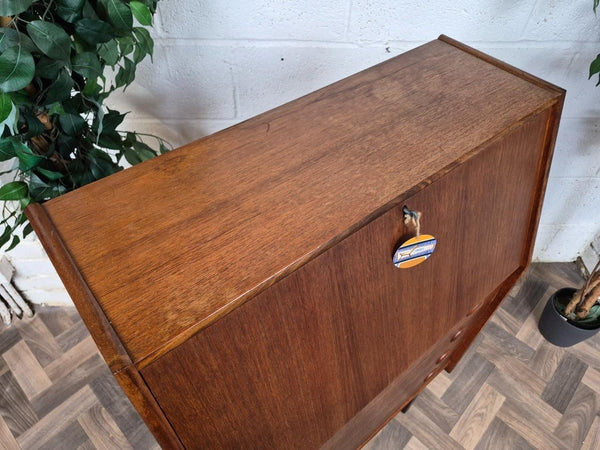 Vintage Mid-Century Turnidge Teak Bureau Home Office Desk Danish Scandi Retro
