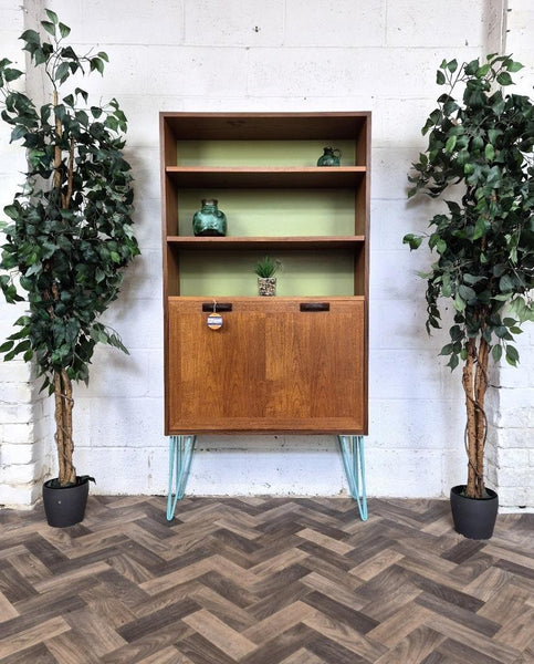 Vintage 70's G Plan Sierra Teak Hairpin Bookcase Cabinet Mid-Century Retro