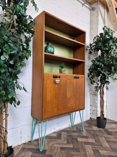 Vintage 70's G Plan Sierra Teak Hairpin Bookcase Cabinet Mid-Century Retro