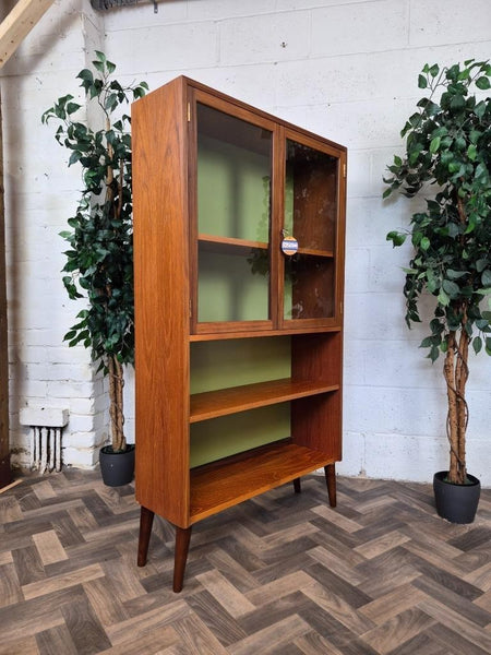 Vintage 70's G Plan Sierra Teak Glazed Bookcase Cabinet Mid-Century Retro