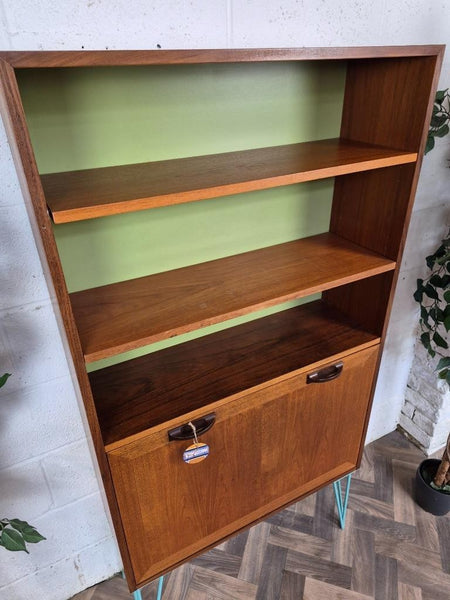 Vintage 70's G Plan Sierra Teak Hairpin Bookcase Cabinet Mid-Century Retro