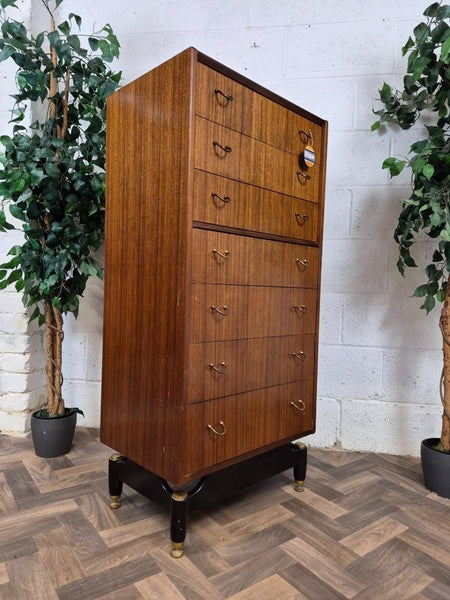 Vintage Mid-Century G Plan Librenza Tallboy Chest Of 7 Drawers Scandi Retro MCM