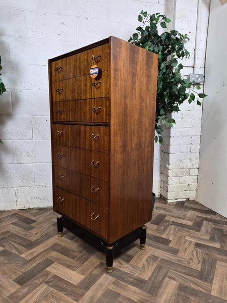 Vintage Mid-Century G Plan Librenza Tallboy Chest Of 7 Drawers Scandi Retro MCM