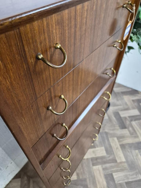 Vintage Mid-Century G Plan Librenza Tallboy Chest Of 7 Drawers Scandi Retro MCM