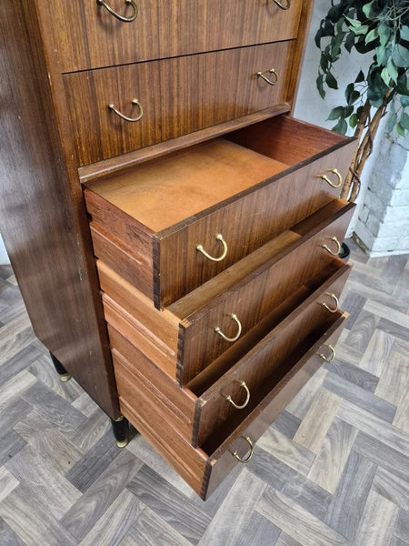 Vintage Mid-Century G Plan Librenza Tallboy Chest Of 7 Drawers Scandi Retro MCM