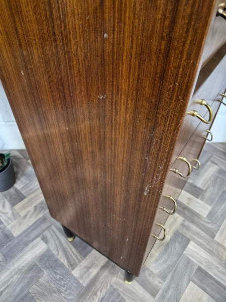 Vintage Mid-Century G Plan Librenza Tallboy Chest Of 7 Drawers Scandi Retro MCM