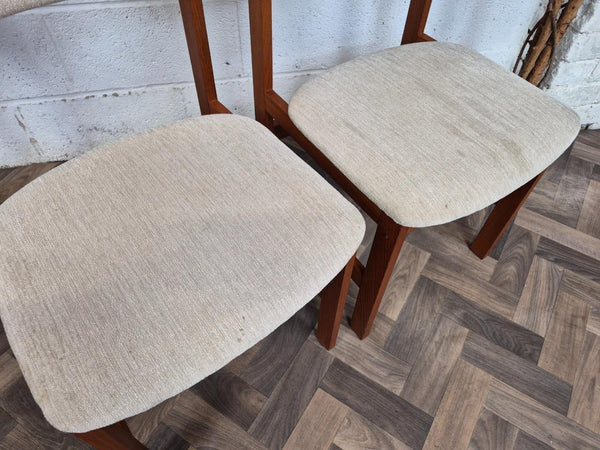 Pair Of Vintage Mid-Century Danish Teak Dining Chairs Benny Linden Design