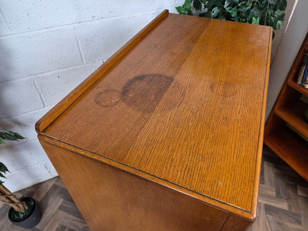 Vintage Mid-Century Meredew Gentlemans Wardrobe Tallboy Blonde Oak Retro