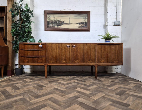 Vintage Mid-Century McIntosh Dunfermline Long Rosewood Sideboard Credenza MCM