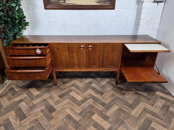 Vintage Mid-Century McIntosh Dunfermline Long Rosewood Sideboard Credenza MCM