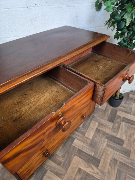 Beautiful Antique Victorian Large Mahogany Chest Of Drawers 2 Over 3