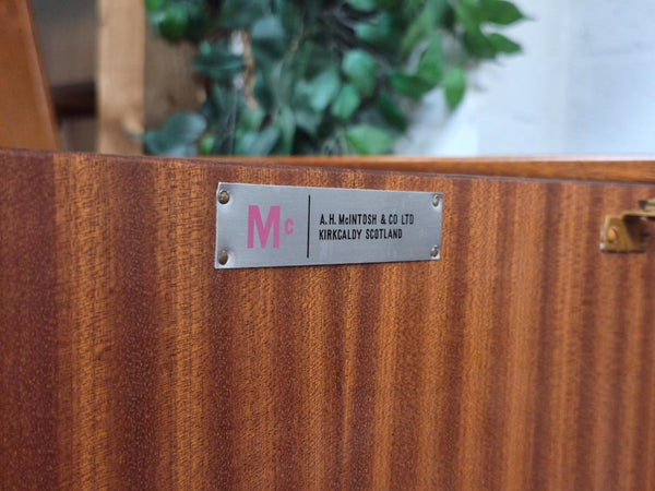 Vintage Mid-Century McIntosh Dunfermline Long Rosewood Sideboard Credenza MCM