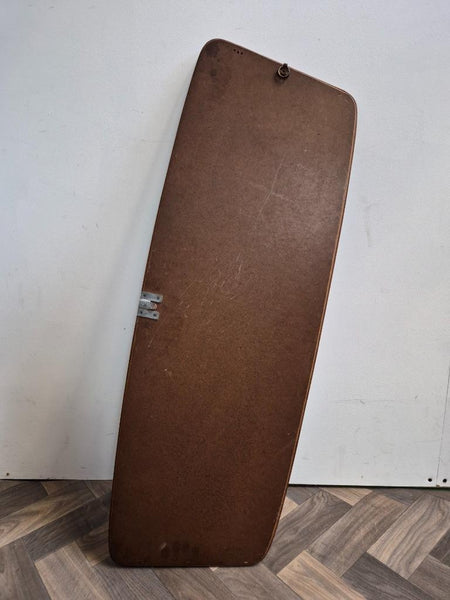 Vintage Mid-Century Asymmetric Teak Frame Wall Mirror Danish Scandi Retro MCM