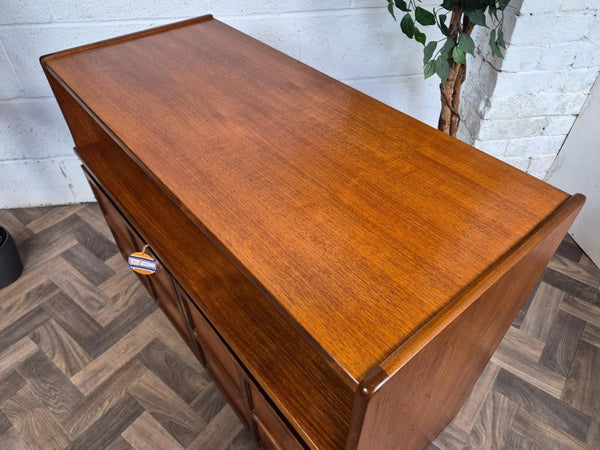 Vintage Nathan Squares Teak Media Sideboard Cabinet Mid-Century Scandi Retro