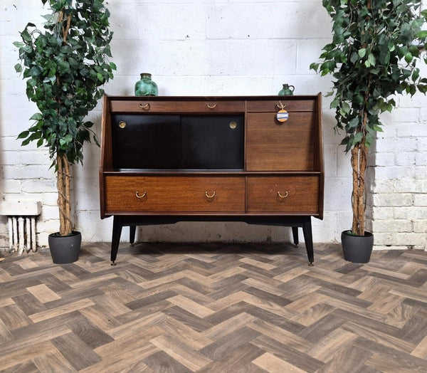 Vintage Mid-Century G Plan Librenza Tola & Black Sideboard 1960's Scandi Retro