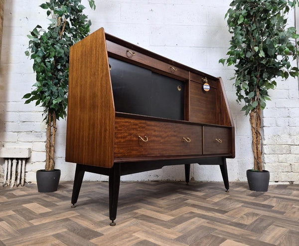 Vintage Mid-Century G Plan Librenza Tola & Black Sideboard 1960's Scandi Retro