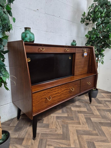 Vintage Mid-Century G Plan Librenza Tola & Black Sideboard 1960's Scandi Retro