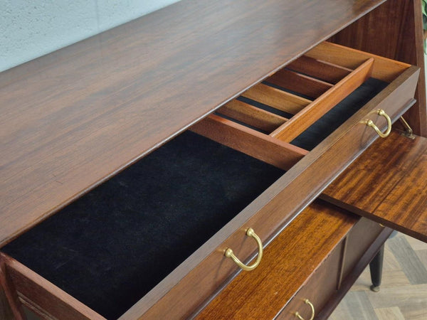 Vintage Mid-Century G Plan Librenza Tola & Black Sideboard 1960's Scandi Retro
