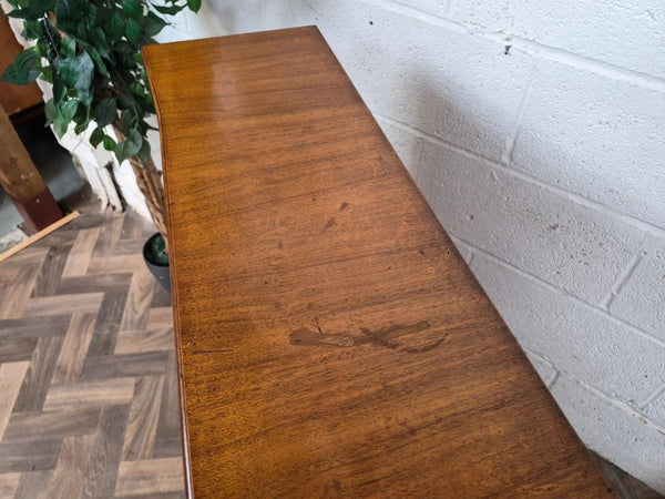 Vintage Mid-Century Nathan Walnut & Glass Slim Bookcase Sideboard Scandi Retro