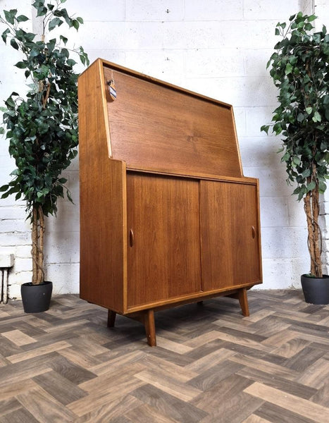 Vintage Mid-Century Herbert Gibbs Teak Bureau Home Office Desk Danish Scandi MCM