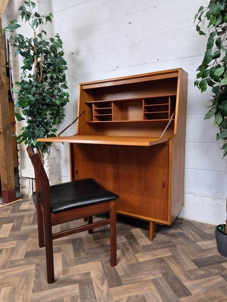 Vintage Mid-Century Herbert Gibbs Teak Bureau Home Office Desk Danish Scandi MCM