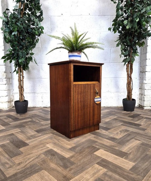 Single Vintage Mid-Century Teak Bedside Cabinet Scandi Retro MCM