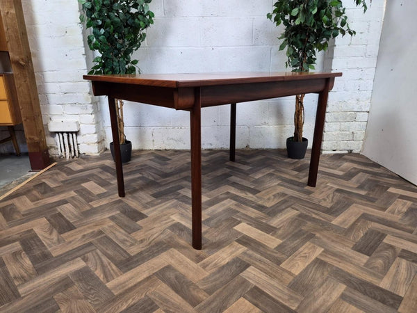 Vintage Mid-Century White & Newton Teak Extending Dining Table & 4 Chairs Set