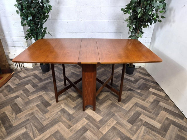 Vintage Mid-Century McIntosh Teak Dropleaf Gateleg Dining Table Retro Scandi MCM