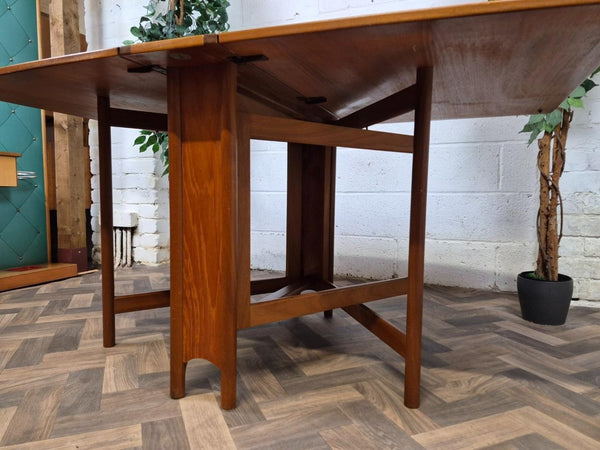 Vintage Mid-Century McIntosh Teak Dropleaf Gateleg Dining Table Retro Scandi MCM