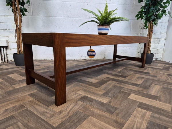 Vintage Mid-Century Long Teak Coffee Table Scandi Danish Retro MCM
